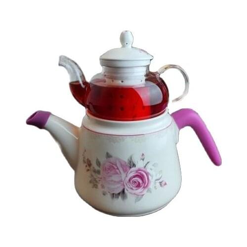 Turkish Glass Porcelain Teapot Heat Resistant Turkish Tea Teapot Glass Teapot Herbal Tea Teapot Arabic Moroccan Russian English Tea Set