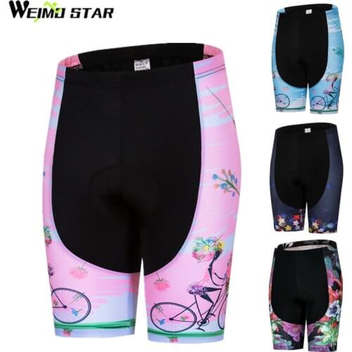 Weimostar Women Cycling Shorts Outdoor Sport Riding Bicycle Shorts Summer Ladies Shockproof Gel Padded mtb Bike Shorts bermuda