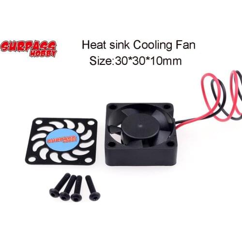 SURPASS HOBBY RC Motor Cooling fan 30*30*10mm rotates at 21000 rpm 5-8.45V 1.5A for 1/10 RC car-motor ESC fast cooling