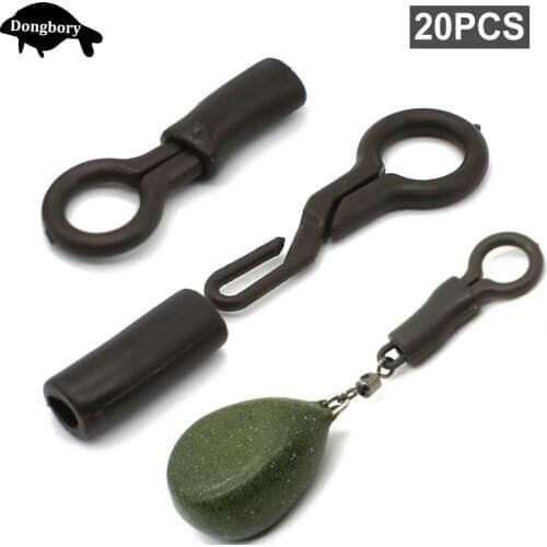20PCS Carp Fishing Accessories Back Lead Clips Silicone Sleeves Locking Tube Fishing Convert Lead Weight Sleeves Carp Rig Tackle
