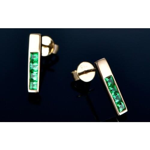 Platinum 14K high grade jewelry inlaid female Earrings grandmother emerald girl party Anniversary Fashion birthday gift