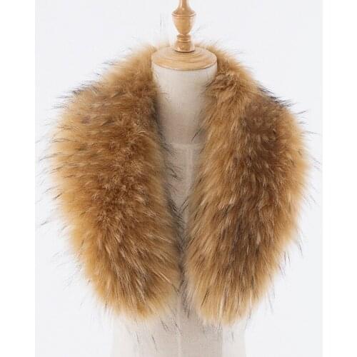 Winter Imitation Fox Fur Collar Cap Strip Fake Collar Down Jacket Cap Strip Coat Collar Scarves
