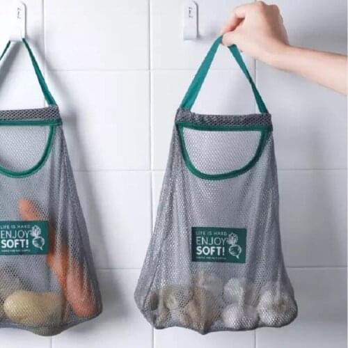 1Pcs Totes Mesh Bag Portable Reusable Grocery Mesh Bags Fruit Vegetable Bag Washable Handbag Kitchen Shopping Accessories