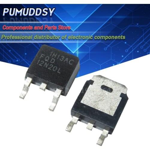 10PCS FQD12N20L TO252 FQD12N20LTM TO-252 FQD12N20 12N20L 200V logic level N-channel MOSFET