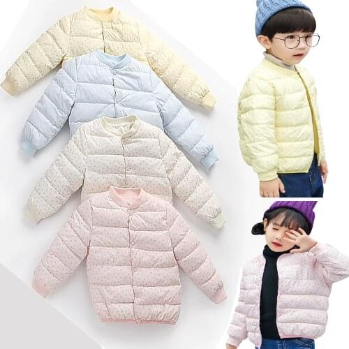 2020 Boys Down Jacket Girls Down Coat Light Puffer Winter Jacket Children Outerwear Lightweight Puffer Clothing
