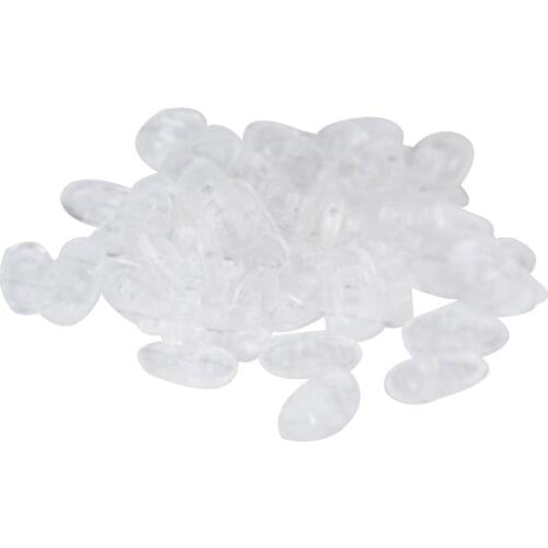25 Pair Screw in Soft Silicone Non-slip Glasses Nose Pads Oval