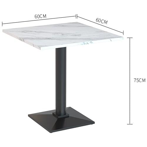 60*60 Customizable Marble Square Table Restaurant Simple Nordic Cocktail Table White For Coffee Shop Commercial Furniture