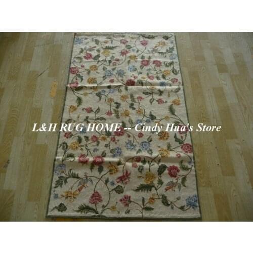 Free shipping 10K 3'x5' needlepoint woolen rugs100% New Zealand Wool & Handmade