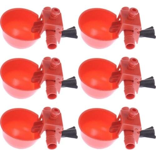 Birds Chicken Feed Water Cups Nipple Drinking Bowl Birds Flock Water Bowl Drinker Cups For Backyard Automatic Poultry Watering