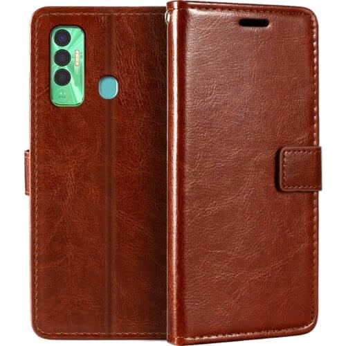 Case For Tecno Spark 7P Wallet Premium PU Leather Magnetic Flip Case Cover With Card Holder And Kickstand For Tecno Spark 7P
