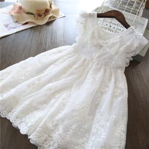 Retail 5175 Ribbon Lace Toddler Princess Baby Girl Dress New Summer Party Wedding Kid Dress For Girl Easter Day Children Clothes