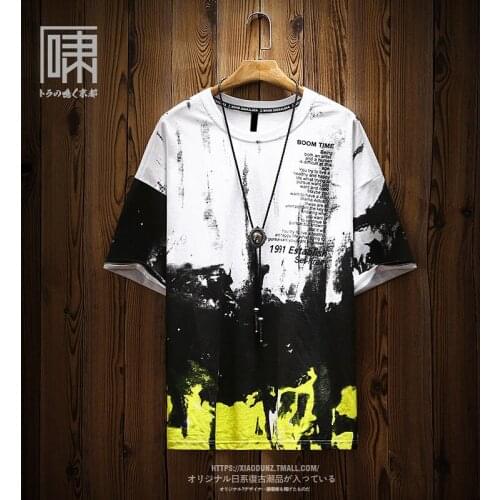 Mens Tie Dye T Shirt Oversized Tshirts Summer Unisex Short Sleeve Loose Style Black White Couple Tops tees Large size 4XL