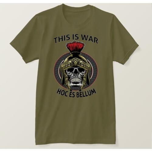 Greco Roman Legion Skull Helmet Greek Spartacus Gladiator T-Shirt. Summer Cotton Short Sleeve O-Neck Mens T Shirt New S-3XL