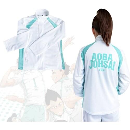 Haikyuu!! Aoba Johsai Volley Ball Team Jacket Pants Cosplay Costume Haikiyu Oikawa Tooru School Uniform Men Women Sportswear