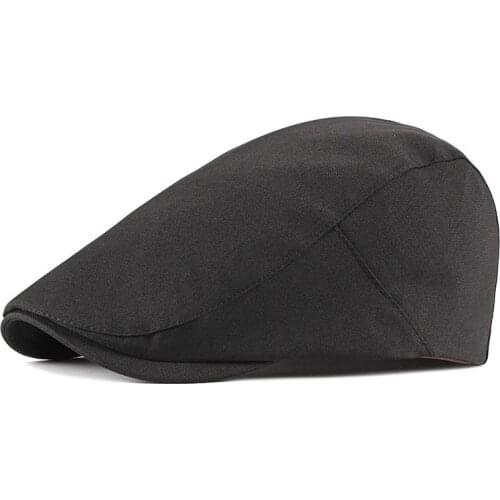 Cotton Spring Summer Fashion Solid Color Newsboy Caps Flat Peaked Cap Men and Women Painter Beret Hats 102