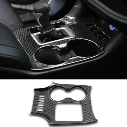 Carbon fiber Interior Gear Shift Frame Cover Trim For Toyota highlander 2015 2016 2017 2018