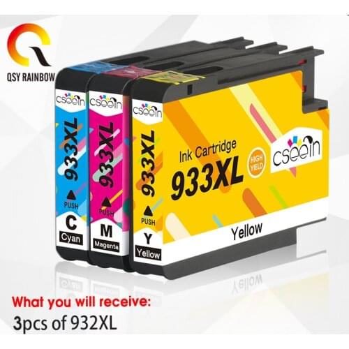 3PCS 932XL 933 for HP932 933XL replacement Ink Cartridge for HP 932 Officejet 6100 6600 6700 7110 7610 7612 Printer