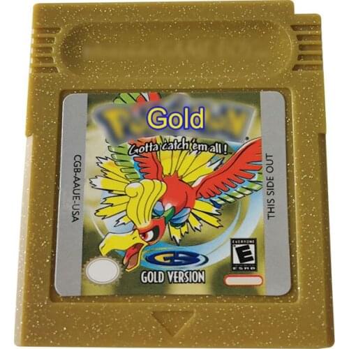 For Video Game Cartridge Console Card English Language Version Gold powder shell