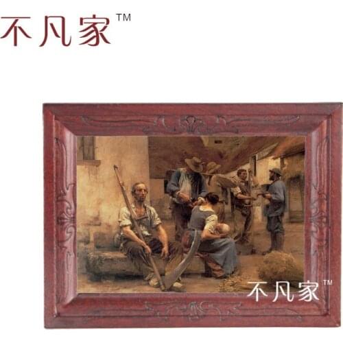Wholesale Dollhouse 1:12 scale miniature classical some farmers oil Home Decorations Painting Frame E-14