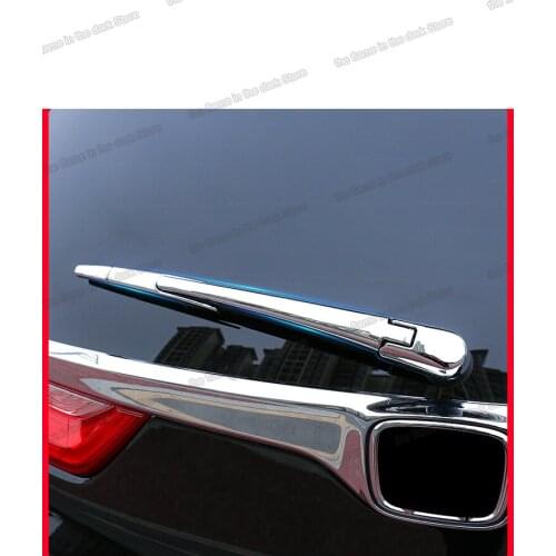 Lsrtw2017 shiny silver abs car rear window rain wiper trims for honda crv 2017 2018 2019 2020 2021 accessories cr-v decoration