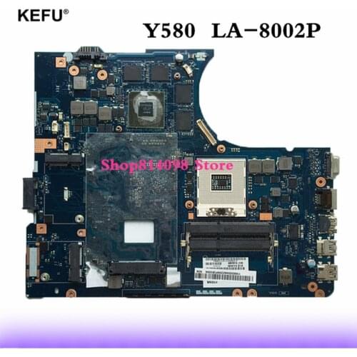 KEFU HOT IN RUSSIA EUROPE FREE SHIPPING QIWY4 LA-8002P LAPTOP MOTHERBOARD FOR LENOVO Y580 NOTEBOOK PC GTX660M 2GB