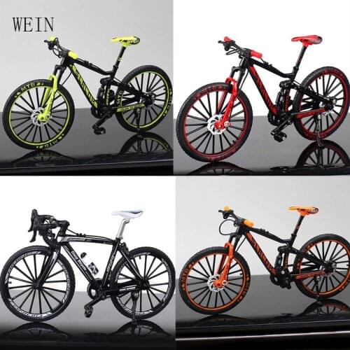 Mini Model Alloy Bicycle toy Finger Mountain bike Pocket Diecast simulation Metal Racing Funny Collection Toys for children