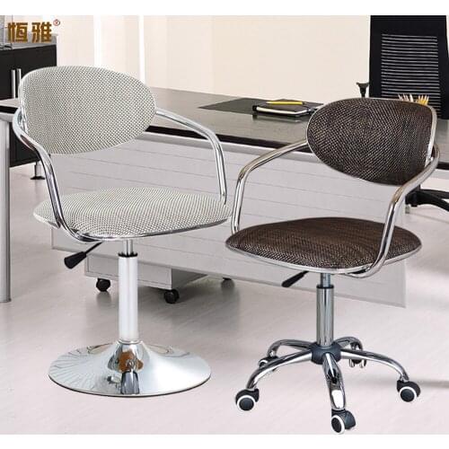 Fashion Small Computer Chair Simple Home Study Rotating Lift Chair Rattan Backrest Bar Chair Cashier Stool Front Desk Chair