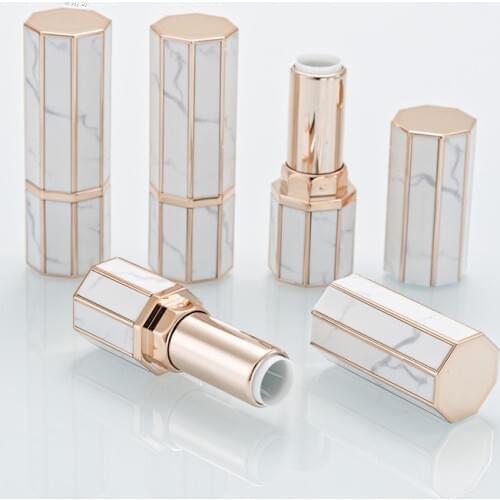 Marble Lipstick Tube 12.1mm Diy Lip Balm Tubes Homemade Lip Stick Beauty Lipstick Balm Containers Empty Cosmetic Birthday Makeup