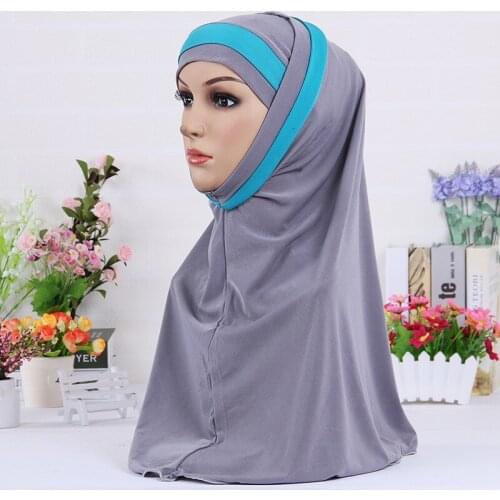 Muslim New Women Sjaals Voor Dames Hijab Double Loop Slip On Scarf Pull Over Crepe Convenient Shawl Headscarf