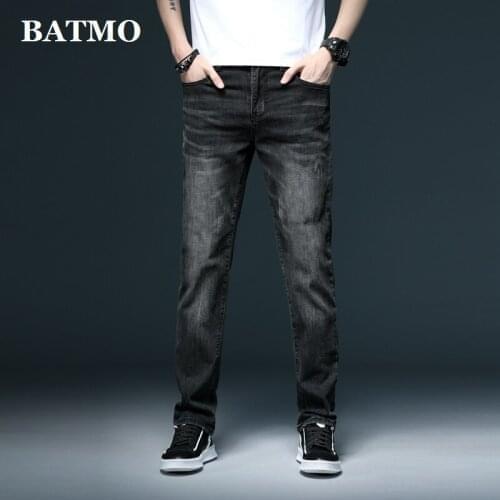 Batmo 2020 new arrival high quality classica elastic jeans men ,mens Straight jeans ,black jeans men,plus-size 28-40 P319