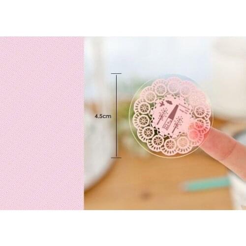 40pcs/lot Cute sweet lace waterproof PVC stickers Decoration label DIY sticker wholesale