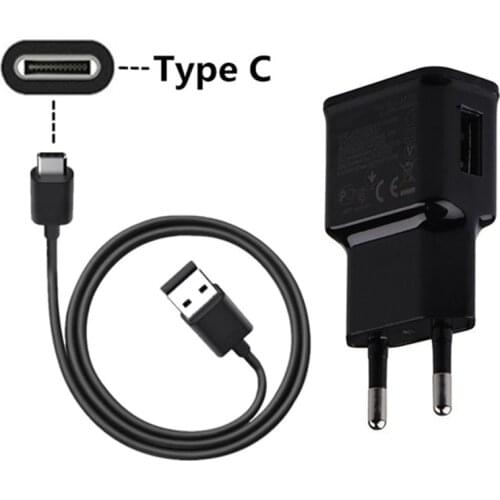 5V 2A Wall Plug USB adapter & Type C USB Data Charger Cable For Samsung Galaxy M40 A7 A3 A5 2017 S10 S9 S8 A20E A40 A50 A60 A70