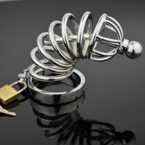 New Male Chastity Cage With Removable Urethral Stainless Steel Chastity Device For Men Cock Stealth New Lock Adult Belt Sex Toy