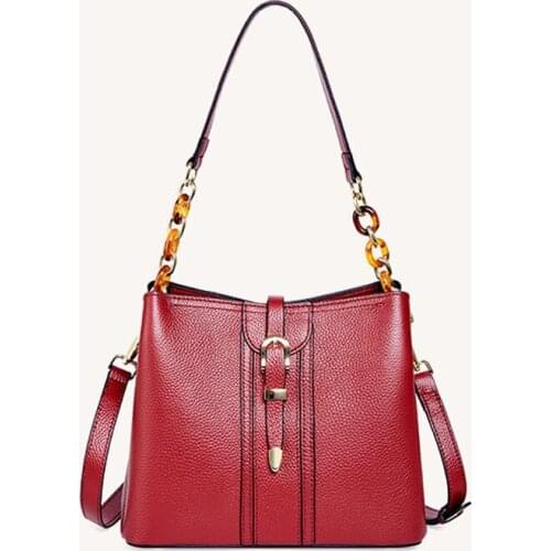 Genuine leather 2021 New Trendy Fashion all-match shoulder bag famous brand large capacity bucket bag high quality messenger bag