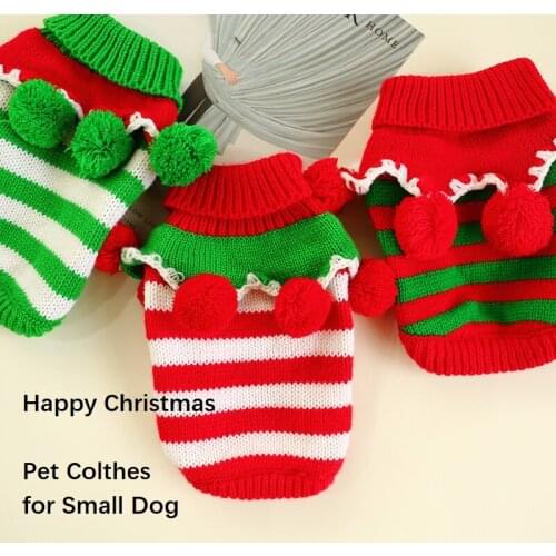 Dog Clothes Teddy Puppy Dog French Bulldog Christmas Dog Clothes Christmas Dog sweater clothes Autunm Winter Dog clothes