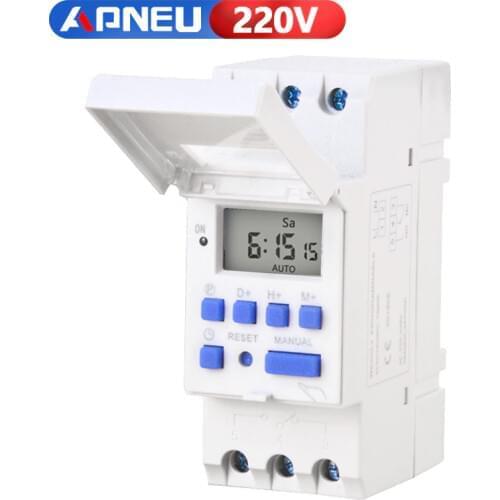 Thc15a 7 Days Programmable Digital Timer Switch Relay Control 220V 230V 6A 10A 16A 20A 25A 30A Electronic Weekly