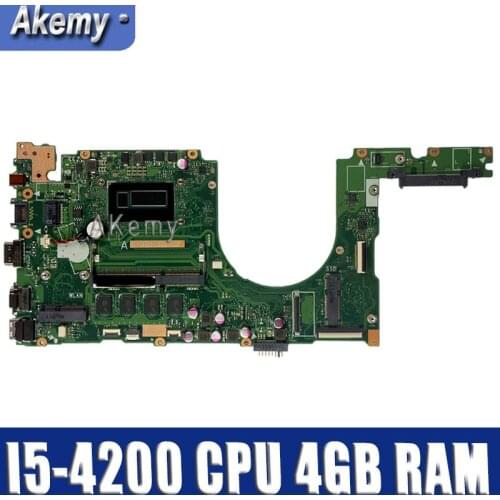 PU401LA With I5-4200 CPU Onboard 4GB RAM mainboard REV 2.2 For Asus P401 P401L P401LA Laptop motherboard 100% Test free shipping