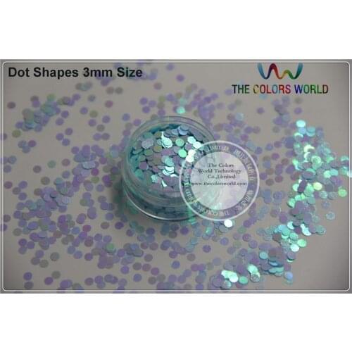 RI-4 Pearlescent Iridescent Ligh Blue Colors dot shapes confetti spangles glitter for or other DIY decoration 1pack=50g