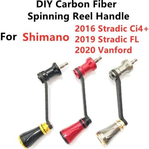 DIY Carbon Fiber Fishing Reel handle knob for shimano stradic fl stradic ci4 ultegra Spinning Fishing reel handle