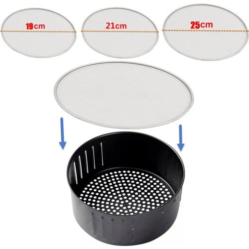 19/21/25cm Stainless Steel Oil Splatter Screen Air Fryer Accessories Anti Grease Splash Scald Proof Frying Pan Cover Oil Net