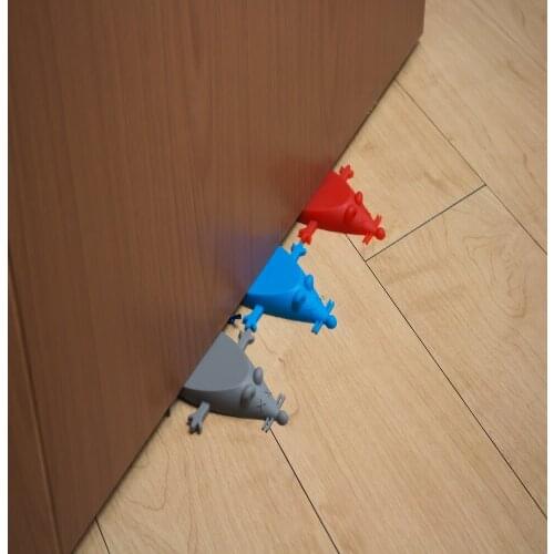 Mouse Door Stopper Silicone Rubber Mouse Door Stop Wedge - 4 Colours Novelty Christmas Birthday High Quality Home Improvement