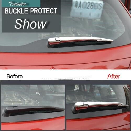 Tonlinker Cover Case Stickers for SUZUKI vitara 2016 parts Accessories 3 PCS Car Styling ABS Chrome rear Wipers panel stickers