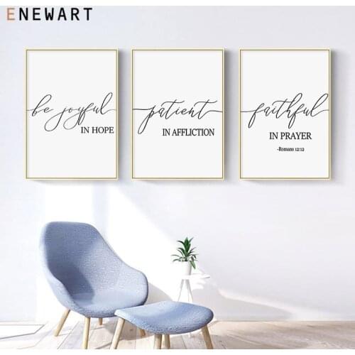 Inspirational Simple Quotes Motivational Poster Print Black White Wall Art Canvas Painting Picture Modern Minimalist Home Decor