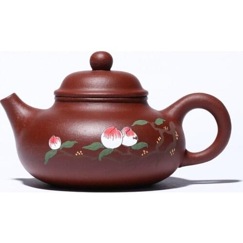 Yixing Handmade Raw Ore Purple Clay Teapot Collection Purple Zhu Nishou Peach Rongtian Kungfu Tea Set Teapot Chinese Tea Set