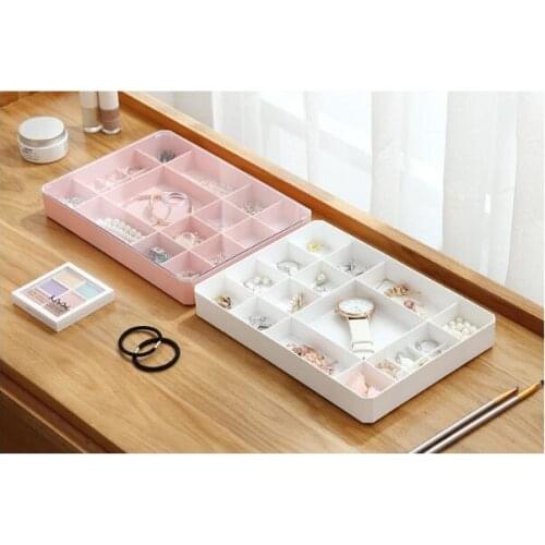 1PC Makeup Organizer Storage Box Cosmetic Box Lipstick Jewelry Box Case Holder Display Stand Make Up Organizer with Lid OK 0690