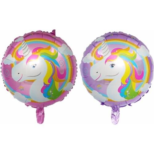 10pcs/lot 18 Inch Cartoon Unicorn Balloon Balloons Birthday Party Decorations for Kids Unicorn Party Supplies Favors