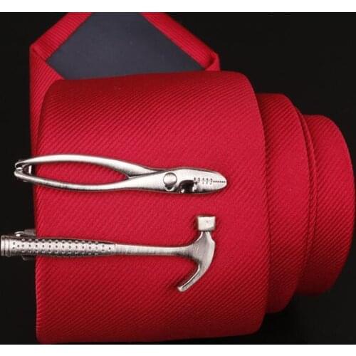 10pcs/lot Pliers And Hammers Tie Clips Cute Design Tie Pin Necktie Bars Mens Jewelry Fashion Gift Wholesale