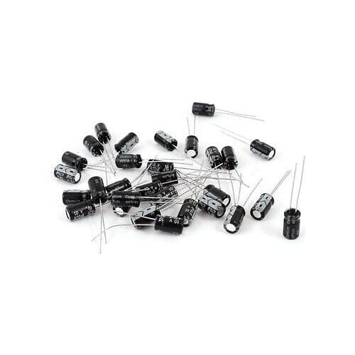 30pcs 10V 470UF Radial Cylindrical Aluminum Electrolytic Capacitor