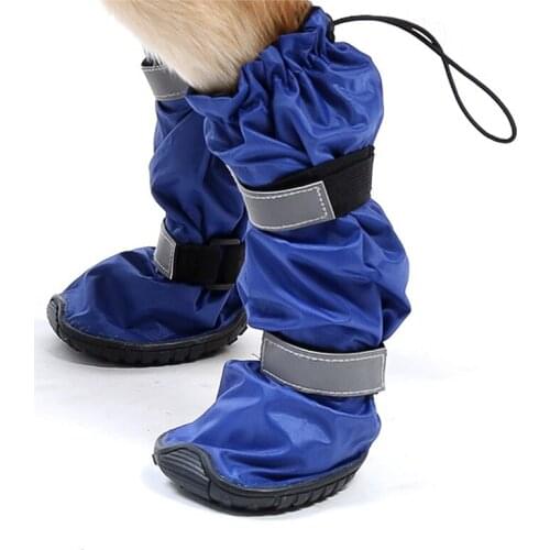 4 Pcs/Set Big Dog Shoes Autumn Winter Waterproof Snow Dog Boots Casual Dog Shoes Pet Slip-resistant Shoes For Dog