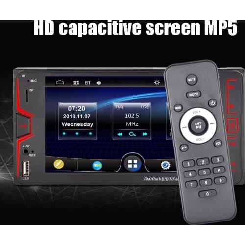 HD FM MP4 MP5 touch screen car radio power off memory 7 Inch for toyota car player 2 din capacitive Bluetooth TF card